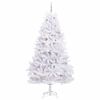 vidaXL Artificial Hinged Christmas Tree White 240 cm PVC and Steel