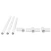 vidaXL PVC Pipe 2 pcs White 12.2 x 1.8 x 500 mm Mterialpp and PE