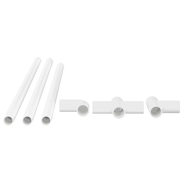 vidaXL PVC Pipe 2 pcs White 12.2 x 1.8 x 500 mm Mterialpp and PE
