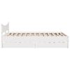 vidaXL Bed Frame with Drawers White 120x200 cm Solid Wood Pine