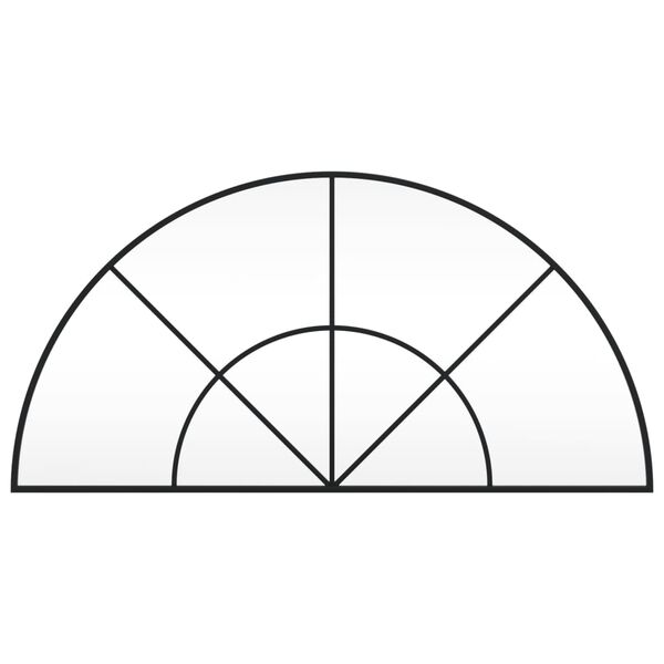 vidaXL Wall Mirror Black 100x50 cm Arch Iron