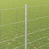 vidaXL Fence with Post Silver 1.6 x 25 m Steel