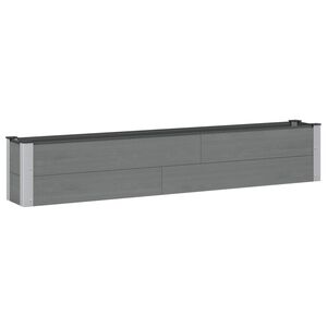 vidaXL Garden Raised Bed Grey 200 x 30 x 36 cm WPC and Aluminium