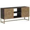 vidaXL TV Cabinet with Drawer with Shelf Brass 105 x 30 x 50 cm
