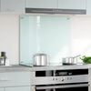 vidaXL Kitchen Backsplash Milk 70 x 60 cm Tempered Glass