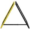 vidaXL Football Rebounder Double Side Adjustable Yellow and Black Steel