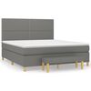 vidaXL Box Spring Bed with Mattress Dark Grey 160x200 cm Fabric