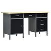 vidaXL Workbench Black 160x60x85 cm Steel