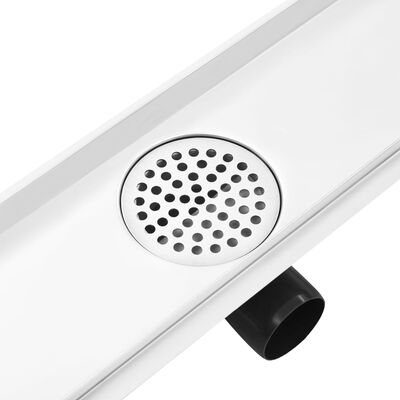 vidaXL Shower Drain with 2-in-1 Cover 103x14 cm Stainless Steel