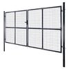 vidaXL Mesh Garden Gate Galvanised Steel 300x150 cm Grey