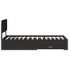 vidaXL Bed Frame with Headboard Black 100 x 200 cm Engineered Wood