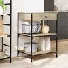 vidaXL Kitchen Trolley Sonoma Oak 60x48x89.5 cm Engineered Wood