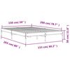 vidaXL Bed Frame without Mattress Black 150x200 cm King Size