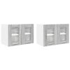 vidaXL Hanging Cabinet 2 pcs Grey Sonoma Engineered Wood
