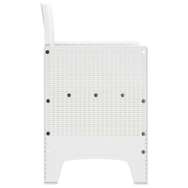 vidaXL Garden Chair 2 pcs White 53 x 49 x 85 cm Polypropylene