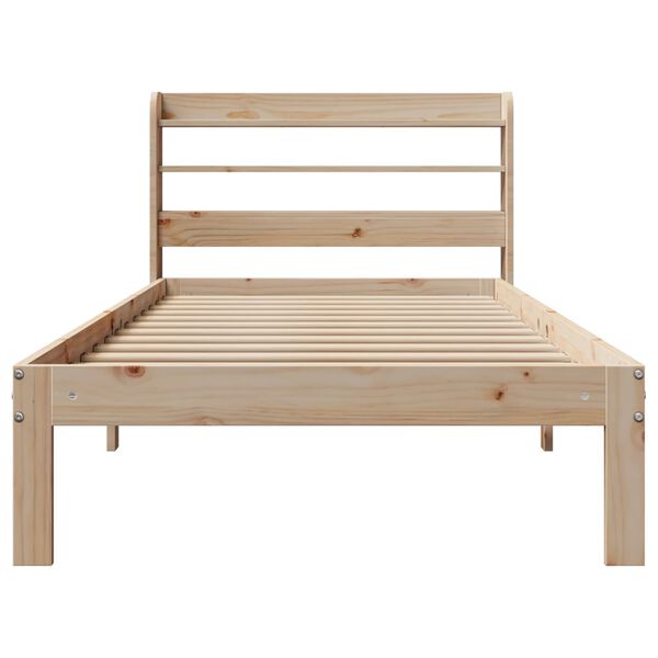 vidaXL Bed Frame with Headboard without Mattress 90x190 cm Single