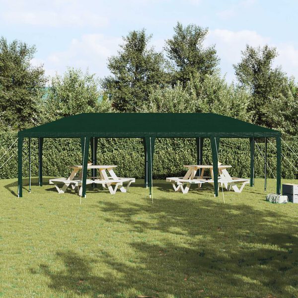 vidaXL Party Tent Green 800 x 400 x 266 cm Polyethylene and Steel
