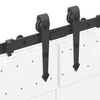 vidaXL Sliding Door Hardware Kit 427 cm Steel Black