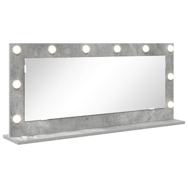 vidaXL Vanity Mirror with Mirror Concrete Grey 100 x 45 x 18 cm