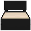 vidaXL Bed Frame without Mattress with Headboard Black 90x200 cm