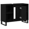 vidaXL Bathroom Cabinet Black 80 x 33 x 60 cm Engineered Wood