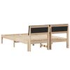 vidaXL Bed frame Brown and black 140 x 190 cm Solid pine wood