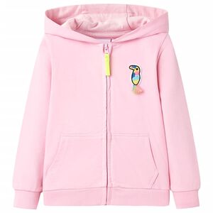 vidaXL Kids'Hooded Sweatshirt with Zip Pink 92