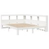 vidaXL Bookcase Bed without Mattress White 150x200 cm King Size Solid Wood Pine