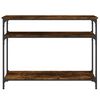 vidaXL Console Table Smoked Oak 100x29x75 cm Engineered Wood