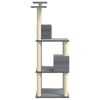 vidaXL Cat Tree with Sisal Scratching Posts Light Grey 141 cm