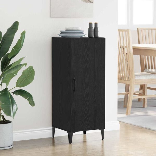 vidaXL Sideboard Black Oak 34.5 x 34 x 90 cm Engineered Wood