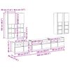 vidaXL TV Wall Cabinet Set Wall-mounted 7 pcs Old Wood Engineered Wood