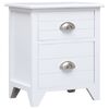 vidaXL Nightstand 2 pcs with 2 Drawers White