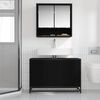vidaXL Bathroom Cabinet Black Oak 90 x 33 x 60 cm Engineered Wood
