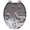 SCH&Uuml;TTE Toilet Seat with Soft-Close GREY STEEL