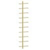 vidaXL Wall-mounted Wine Rack for 10 Bottles Gold Metal