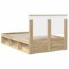 vidaXL Bed Frame with Headboard Sonoma 120 x 190 cm Solid Pine Wood