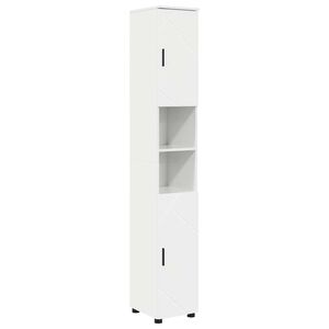 vidaXL Bathroom Cabinet with Storage High Gloss White 30 x 35 x 192 cm