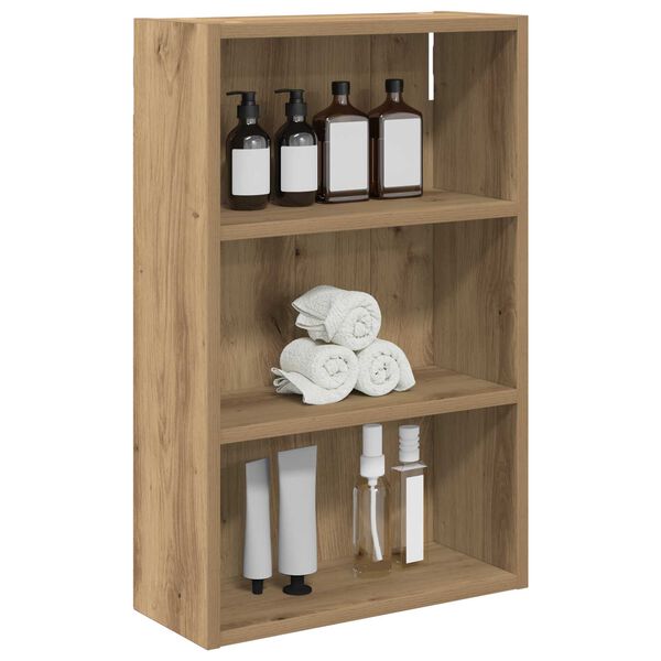 vidaXL Bathroom Wall Cabinet with Shelf Artisian Oak 40 x 16 x 62.5 cm