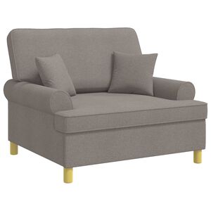 vidaXL Armchair with Cushions Taupe Fabric