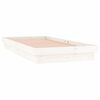 vidaXL LED Bed Frame without Mattress White Single Solid Wood