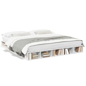 vidaXL Bed Frame without Mattress White 180x200 cm Super King