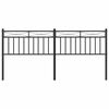 vidaXL Metal Headboard Black 180 cm