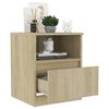 vidaXL Bed Cabinet Sonoma Oak 40x40x50 cm Engineered Wood