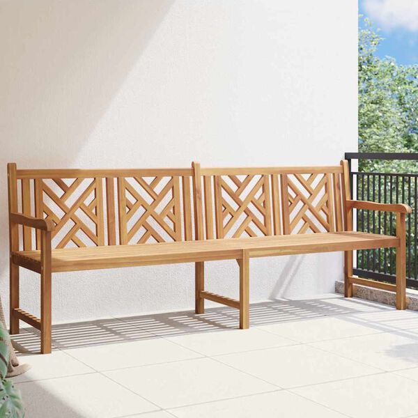 vidaXL Bench Brown 228 x 60 x 90 cm Solid Teak Wood