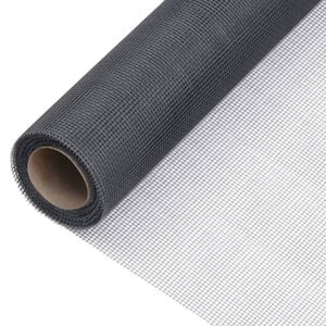vidaXL Mesh Screen Fiberglass 60x1000 cm Grey