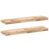 vidaXL Floating Shelves 2 pcs 100x20x4 cm Untreated Solid Wood Acacia