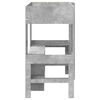 vidaXL Loft Bed Frame with Desk with Storage Concrete Grey 90 x 190 cm