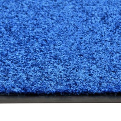 vidaXL Doormat Washable Blue 90x120 cm