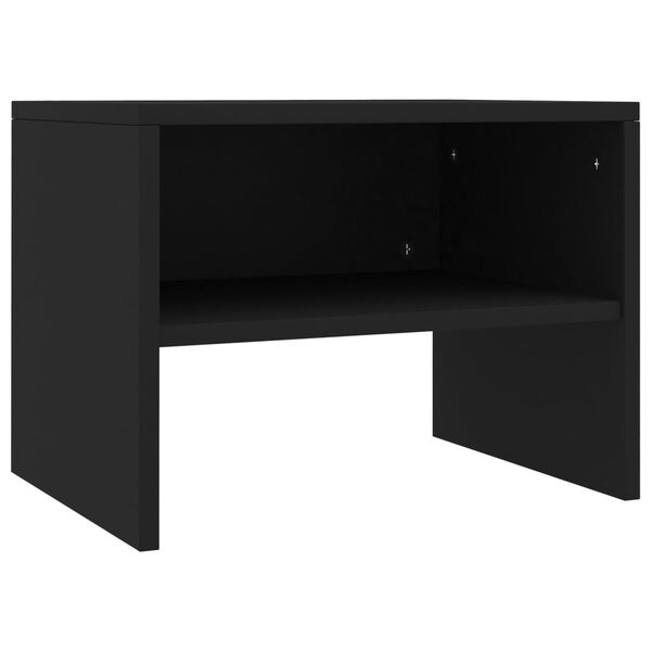 vidaXL Bedside Cabinets 2 pcs Black 40x30x30 cm Engineered Wood